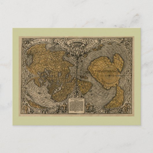 Classic 1531 Carte du monde antique par Oronce Fin (Devant)