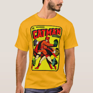 Classic 1940's Cat-Man Comics T-Shirt