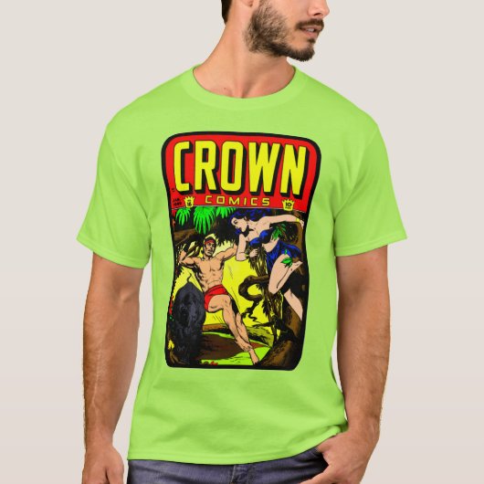 Classic 1940's Crown Comics T-Shirt (Voorkant)
