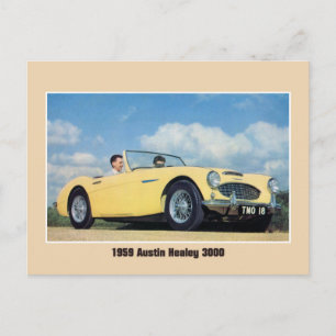 Classic 1959 British Sport car converteerbaar Briefkaart