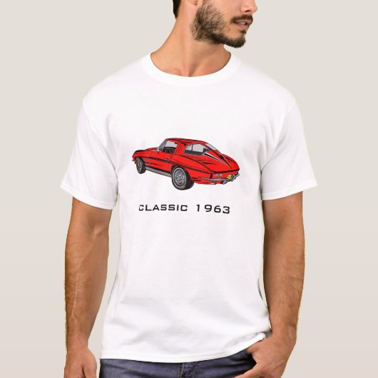 Classic 1963 Red Corvette T-Shirt (Voorkant)