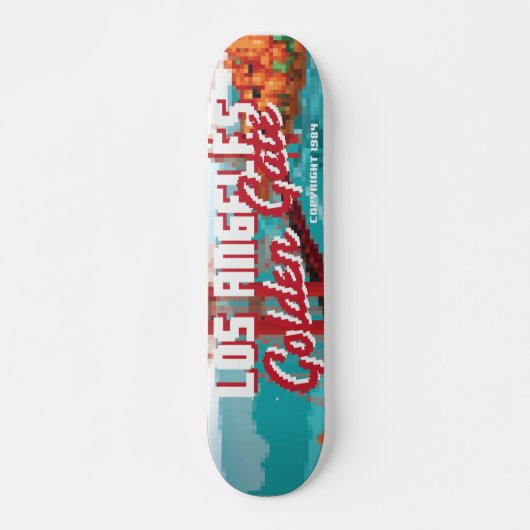 Classic 1980s L.A Golden Gate Video game box art. Skateboard (Voorkant)