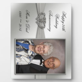 Classic 25th Wedding Jubileum Foto Plaque Fotoplaat