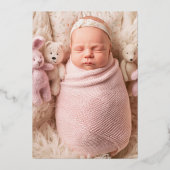 Classic 3 Photo Collage Faire-part de naissance (Verso)