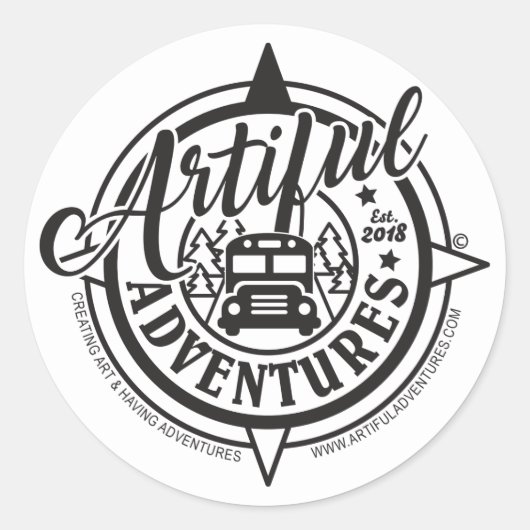 Classic 3" ronde Stickers (Voorkant)