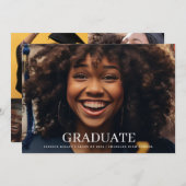 Classic 4 Fototypografie Afstuderen aankondiging (Voorkant / Achterkant)