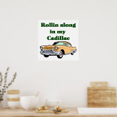 Classic 50's Cadillac Poster (Keuken)