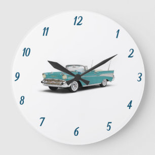 *** CLASSIC 57 CHEVY *** CLOCK GROTE KLOK