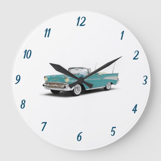 *** CLASSIC 57 CHEVY *** CLOCK GROTE KLOK (Voorkant)