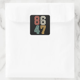 Classic 86 47 Anti Trump 2024 Impeach Vierkante Sticker