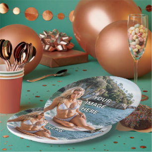 CLASSIC! 🍽️ Aangepaste ronde papieren Bord