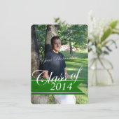 Classic Afstudeerder 2014 Varsity Banner Groene Fo Aankondiging (Staand voorkant)