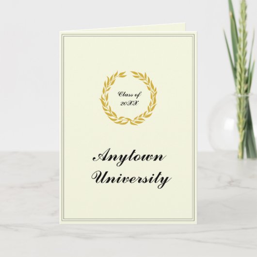 Classic Afstuderen Aankondiging 5x7 (Voorkant)