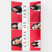 Classic Afstuderen Fotocollage met Naam Zwart Spandoek (Verticaal)