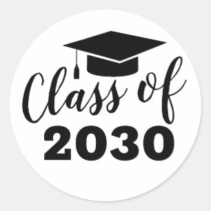 Classic Afstuderen Klasse van het Jaar Party Favor Ronde Sticker