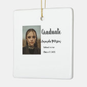 Classic afstuderen Voeg foto toe Naam klasse jaar  Keramisch Ornament (Links)