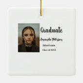 Classic afstuderen Voeg foto toe Naam klasse jaar  Keramisch Ornament (Achterkant)