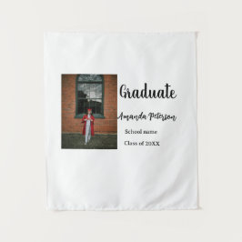 Classic afstuderen Voeg foto toe Naam klasse jaar  Wandkleed