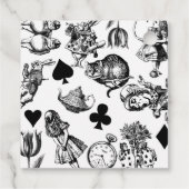 Classic Alice in Wonderland Characters: Origineel Bedankjes Labels (Achterkant)