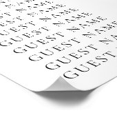 Classic Alphabétique Mariage Tableau de sièges (Coin)