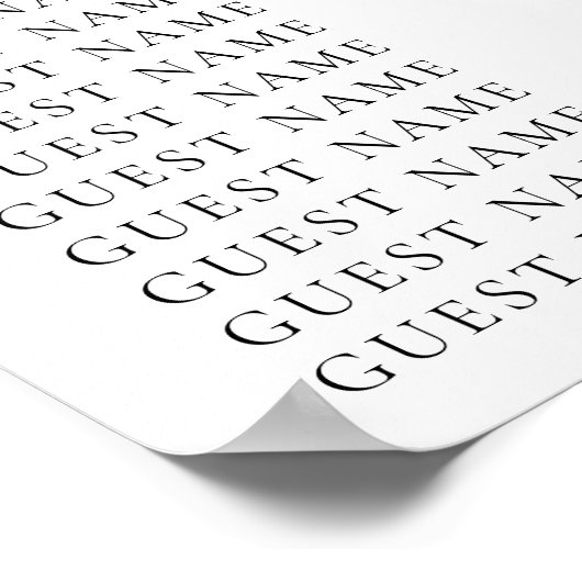 Classic Alphabétique Mariage Tableau de sièges (Coin)