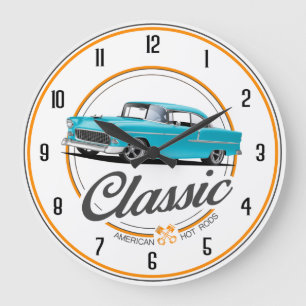 Classic American 1955 Hot Rods Grande horloge