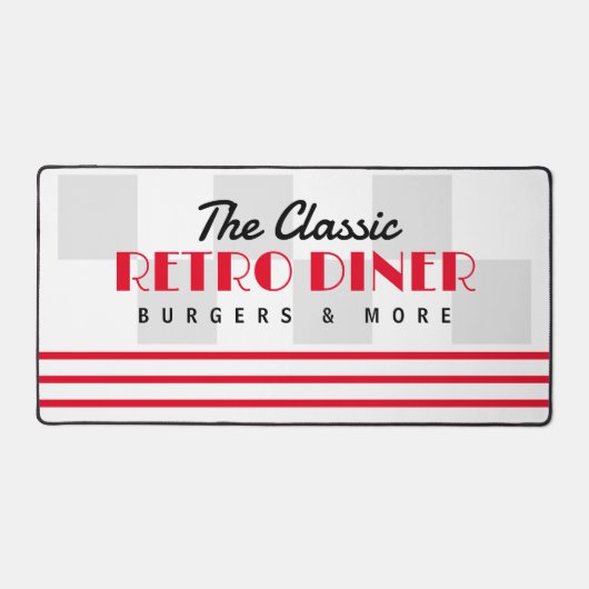 Classic American 50's diner restaurant retro style Bureaumat (Voorkant)
