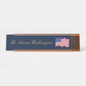 Classic American Flag Name Plate  Bureau Naambordje (Voorkant)