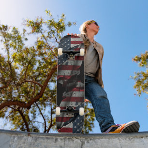 Classic American Flag Skateboard Deck