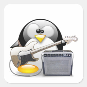 Classic American Guitar and Amplifier Tux Vierkante Sticker