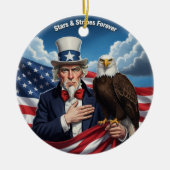 Classic American Patriotism Keramisch Ornament (Voorkant)