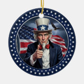 Classic American Patriotism  Keramisch Ornament (Voorkant)