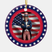 Classic American Patriotism  Keramisch Ornament (Voorkant)