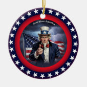 Classic American Patriotism  Keramisch Ornament (Voorkant)