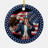 Classic American Patriotism  Keramisch Ornament (Voorkant)