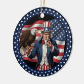 Classic American Patriotism  Keramisch Ornament (Links)
