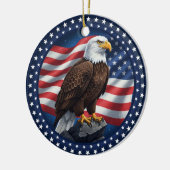 Classic American Patriotism  Keramisch Ornament (Links)