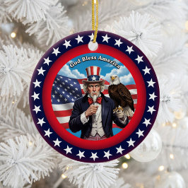 Classic American Patriotism  Keramisch Ornament