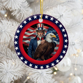 Classic American Patriotism  Keramisch Ornament