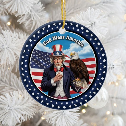 Classic American Patriotism  Keramisch Ornament