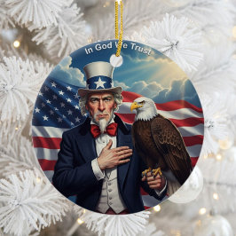 Classic American Patriotism  Keramisch Ornament