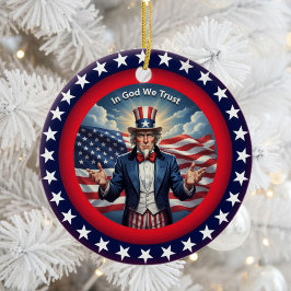 Classic American Patriotism  Keramisch Ornament