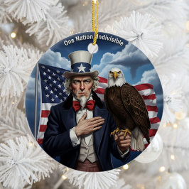 Classic American Patriotism  Keramisch Ornament