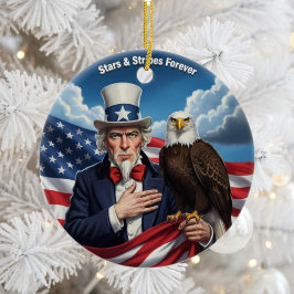 Classic American Patriotism  Keramisch Ornament