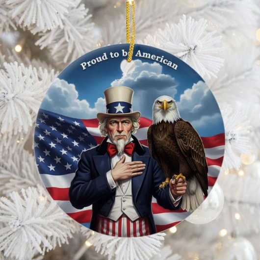 Classic American Patriotism  Keramisch Ornament