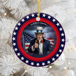 Classic American Patriotism  Keramisch Ornament