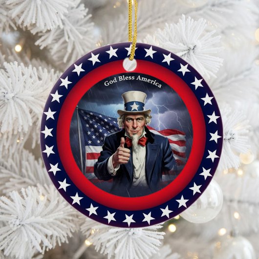 Classic American Patriotism  Keramisch Ornament