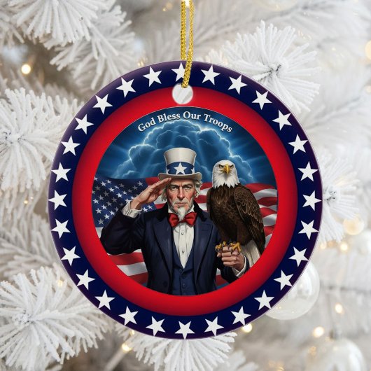 Classic American Patriotism  Keramisch Ornament