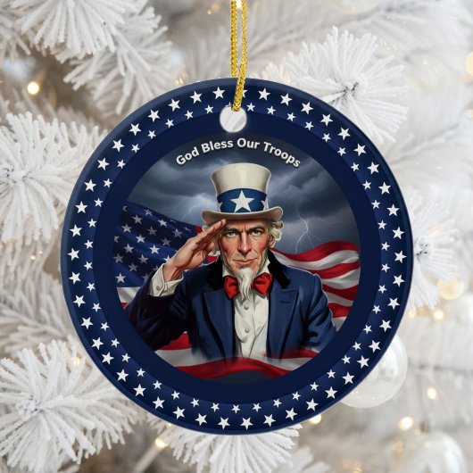 Classic American Patriotism Keramisch Ornament