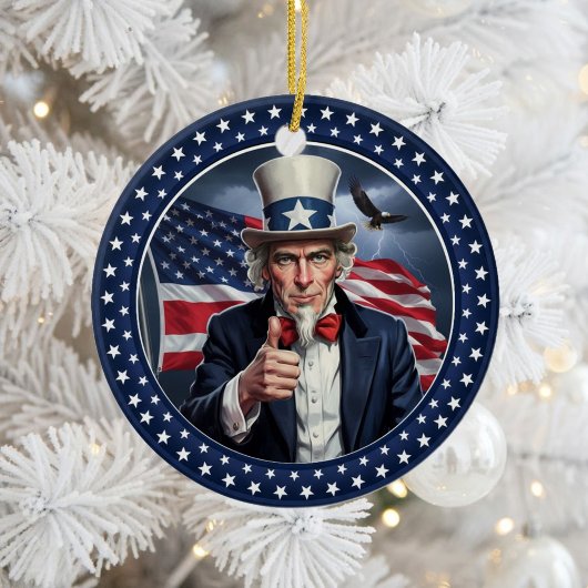 Classic American Patriotism  Keramisch Ornament